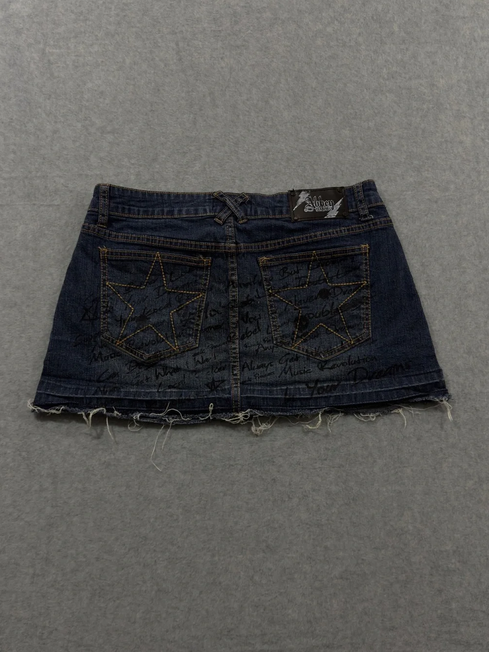 Y2K Abbey Dawn Graphic Print Denim Mini Skirt - Picture 2 of 6